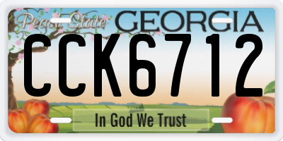 GA license plate CCK6712