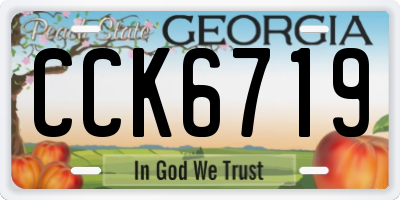 GA license plate CCK6719