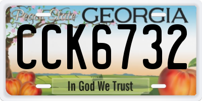 GA license plate CCK6732