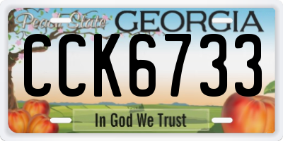 GA license plate CCK6733