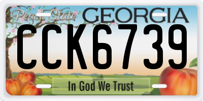 GA license plate CCK6739