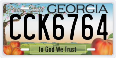 GA license plate CCK6764