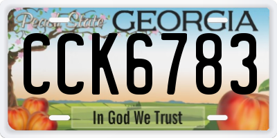 GA license plate CCK6783