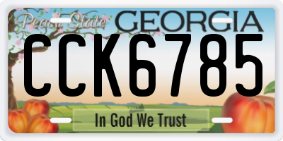 GA license plate CCK6785