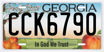 GA license plate CCK6790