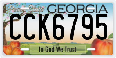 GA license plate CCK6795