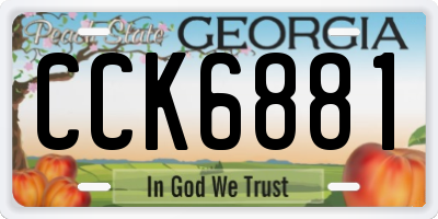 GA license plate CCK6881