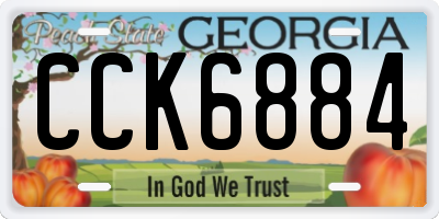 GA license plate CCK6884