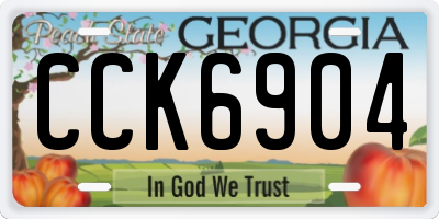 GA license plate CCK6904
