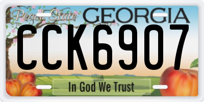 GA license plate CCK6907