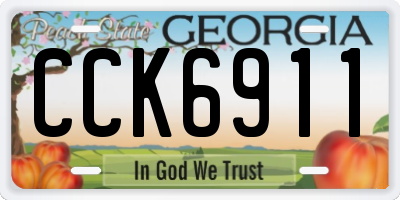 GA license plate CCK6911