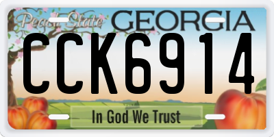 GA license plate CCK6914