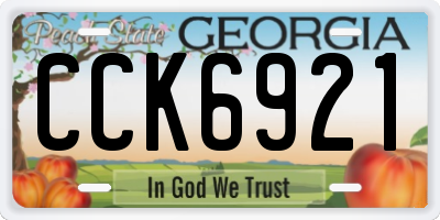 GA license plate CCK6921