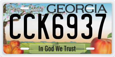 GA license plate CCK6937