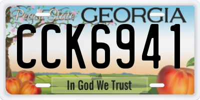 GA license plate CCK6941
