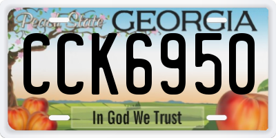 GA license plate CCK6950