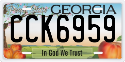 GA license plate CCK6959