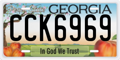 GA license plate CCK6969