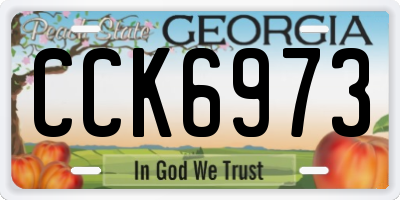 GA license plate CCK6973