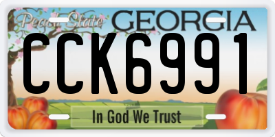 GA license plate CCK6991