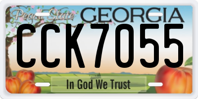 GA license plate CCK7055