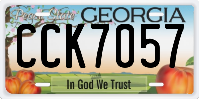 GA license plate CCK7057