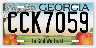 GA license plate CCK7059