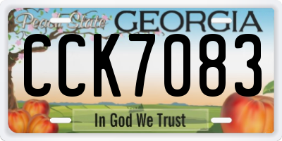 GA license plate CCK7083