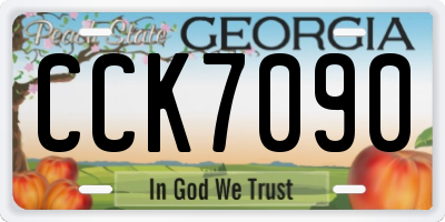 GA license plate CCK7090