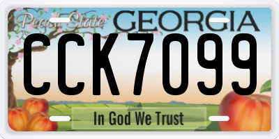 GA license plate CCK7099