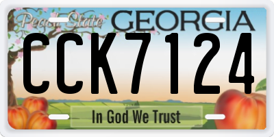 GA license plate CCK7124