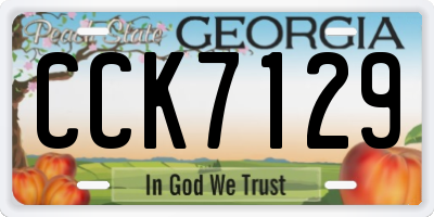 GA license plate CCK7129