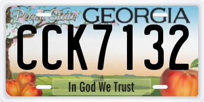 GA license plate CCK7132