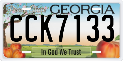 GA license plate CCK7133