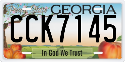 GA license plate CCK7145
