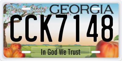 GA license plate CCK7148