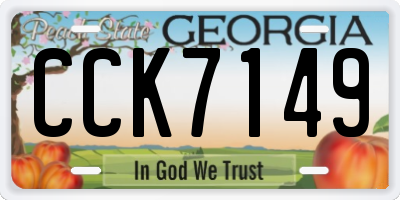 GA license plate CCK7149