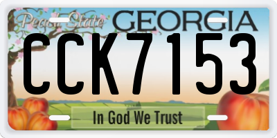 GA license plate CCK7153