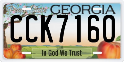 GA license plate CCK7160