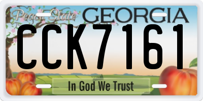 GA license plate CCK7161