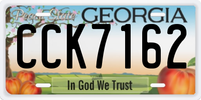 GA license plate CCK7162