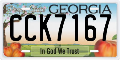 GA license plate CCK7167