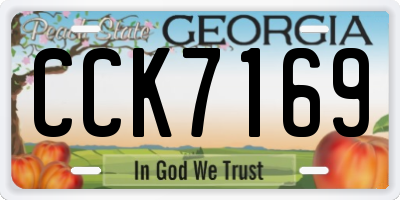 GA license plate CCK7169