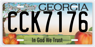 GA license plate CCK7176