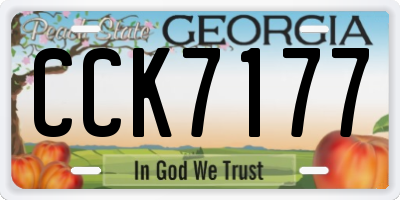 GA license plate CCK7177