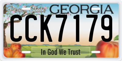 GA license plate CCK7179
