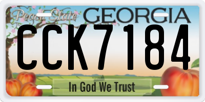 GA license plate CCK7184