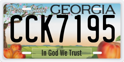 GA license plate CCK7195