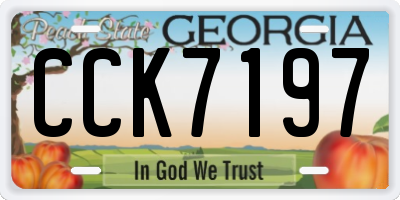 GA license plate CCK7197