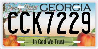 GA license plate CCK7229
